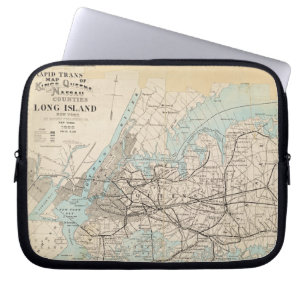 Karta av kungar, drottningar, Long Island Laptop Sleeve