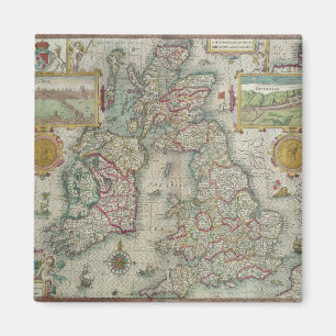 Karta av kungariket av Storbritannien och Irland Magnet