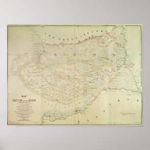 Karta av Kutch och Runn, Indien, 1854 Poster