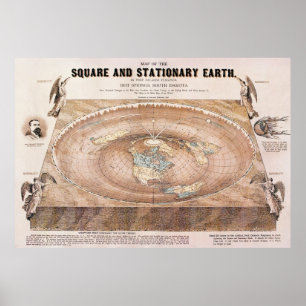 Karta av kvadrera och den stationära jorden vid poster