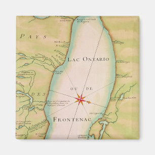 Karta av Lake Ontario Magnet