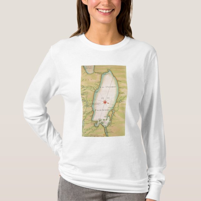 Karta av Lake Ontario Tröja (Framsida)