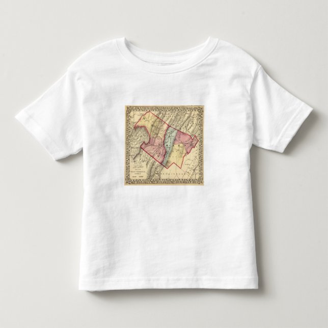 Karta av lån, härdade län tee shirt (Framsida)