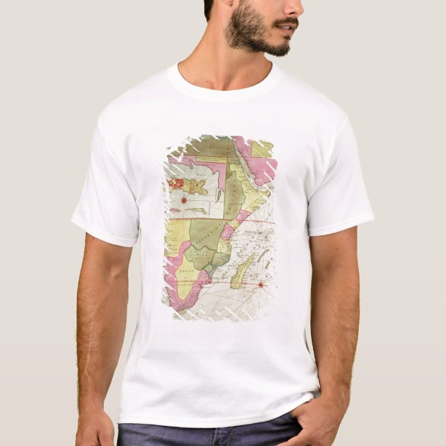 Karta av länderna av afrikan tee shirt (Framsida)