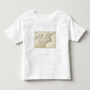 Karta av landskap av Förenta staterna T-shirt