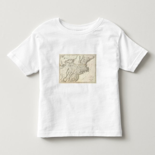 Karta av landskap av Förenta staterna T-shirt (Framsida)