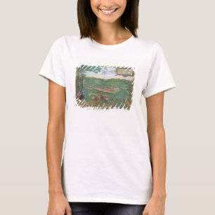Karta av Linz, från "Civitates Orbis Terrarum" vi Tee