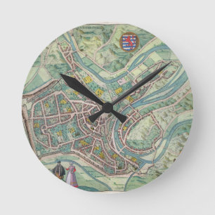 Karta av Luxembourg, från 'Civitates Orbis Rund Klocka