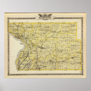 Karta av Madison County Poster
