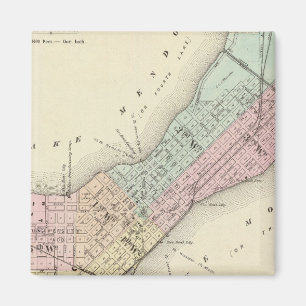 Karta av Madison, Wisconsin Magnet