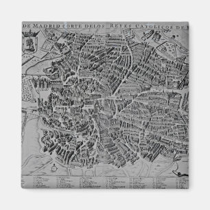 Karta av Madrid Magnet