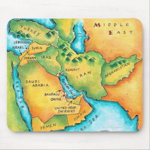 Karta av mellan östern musmatta
