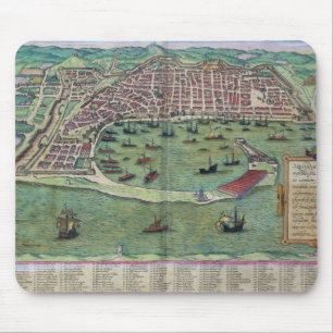 Karta av Messina, från "Civitates Orbis Terrarum" Musmatta