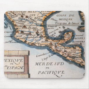 Karta av Mexico eller nya Spanien 1625 Musmatta