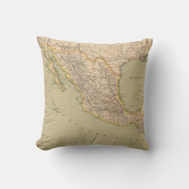 Karta av Mexico Kudde (Framsida)