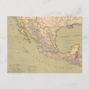 Karta av Mexico Vykort