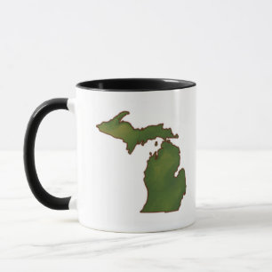 Karta av Michigan 4 Mugg