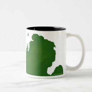 Karta av Michigan Två-Tonad Mugg