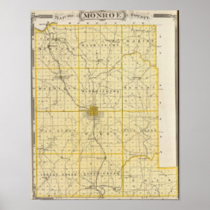 Karta av Monroe County Poster