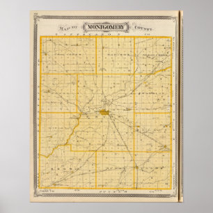 Karta av Montgomery County Poster