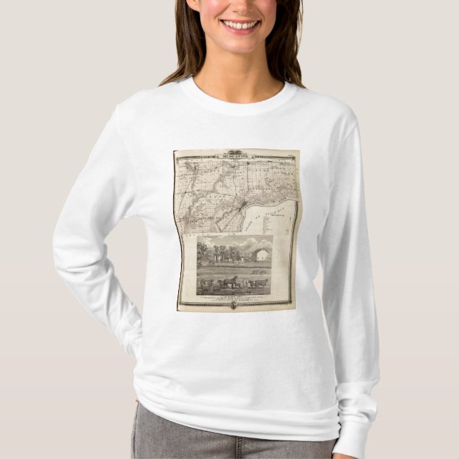 Karta av Muscatine County Tee (Framsida)