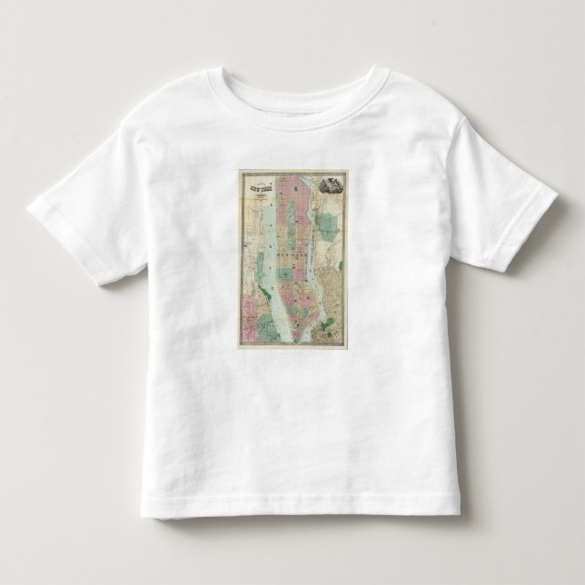 Karta av New York och vicinityen T-shirt (Framsida)