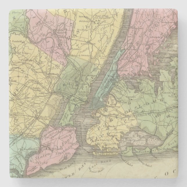 Karta av New York Underlägg Sten (Framsidan)