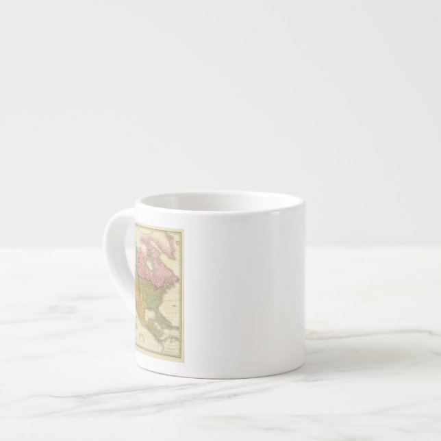 Karta av Nordamerika 3 Espressomugg (Framsida vänster)