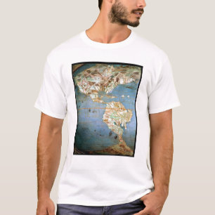 Karta av norden och South America T-shirt