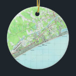 Karta av norr Myrtle Beach South Carolina (1990) Julgransprydnad Keramik<br><div class="desc">Denna är en karta av norr Myrtle Beach South Carolina som produceras ursprungligen i 1990.</div>