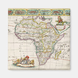 Karta av Novaafrikan för afrika Magnet