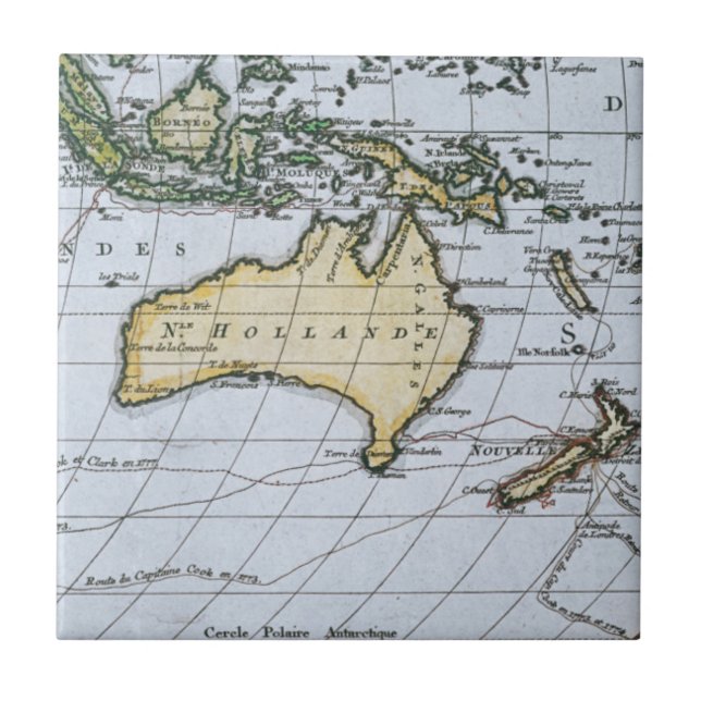Karta av nya Holland Kakelplatta (Framsidan)