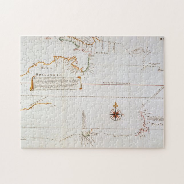 Karta av nya Holland | nu Australien 3 Pussel (Horisontell)