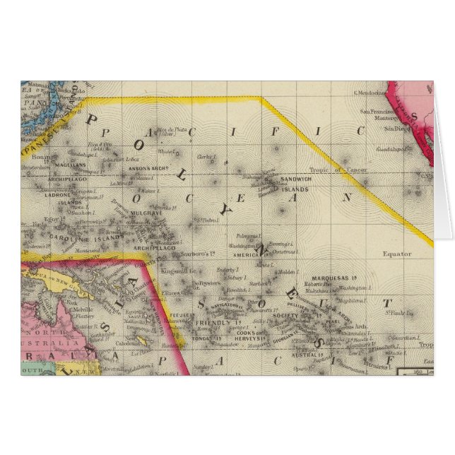 Karta av Oceanica Hälsningskort (Framsidan Horizontal)