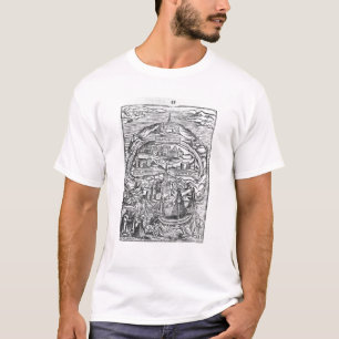 Karta av ön av Utopia, bokfrontispiece T-shirt