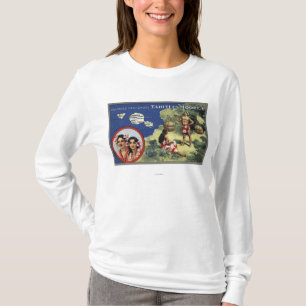Karta av ön och den Moorea ön Tee Shirt