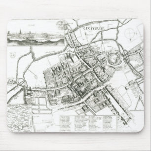 Karta av Oxford, 1643 Musmatta