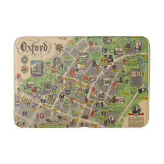 Karta av Oxford, England (brittiska järnvägar) Badrumsmatta