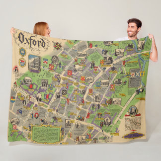 Karta av Oxford, England (brittiska järnvägar) Fleecefilt