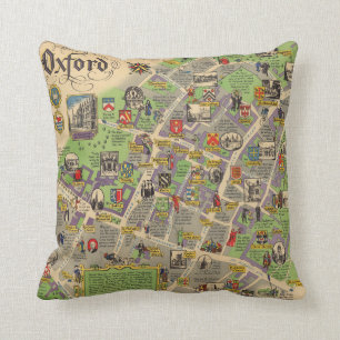 Karta av Oxford, England (brittiska järnvägar) Kudde