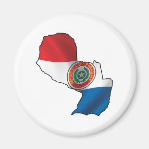 Karta av Paraguay Magnet
