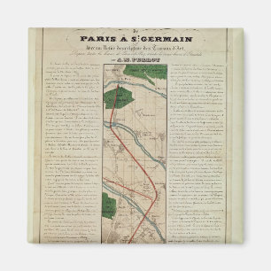 Karta av Paris till den St Germain järnvägen, by Magnet