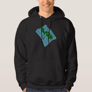 Karta av Philippines manar Hoodie