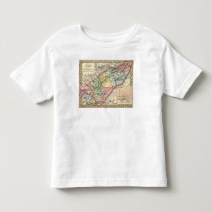 Karta av Pocohontas, Greenbrier län Tee Shirt