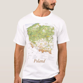 Karta av Polen T-shirt