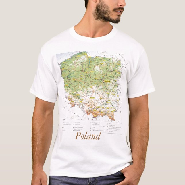 Karta av Polen T-shirt (Framsida)