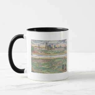 Karta av Prague, från "Civitates Orbis Terrarum" Mugg