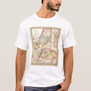 Karta av Preston, Taylor, Barbour, Tucker län Tee Shirt