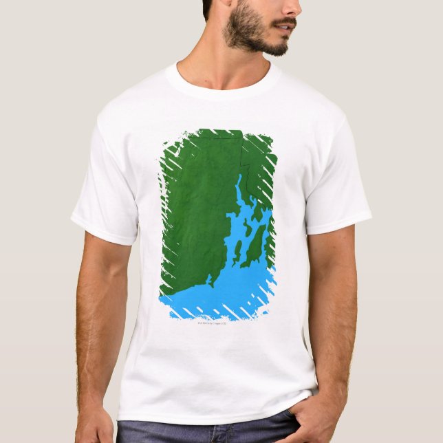 Karta av Rhode - ö Tee (Framsida)