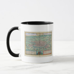 Karta av Rome, från "Civitates Orbis Terrarum" vi Mugg